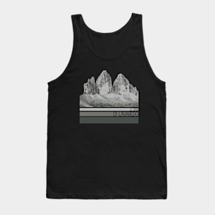 Tre cime di Lavaredo mountain illustration Tank Top